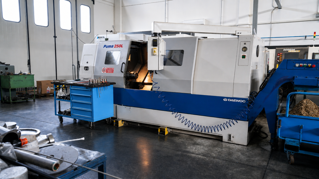Tornio CNC Daewoo Puma 250L per lavorazione acciaio inox